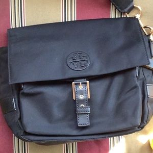 Authentic Tory Burch nylon crossbody black purse